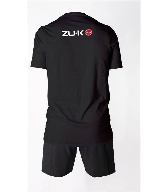 CAMISETA ORIA NEGRA Y AZUL TRASERA